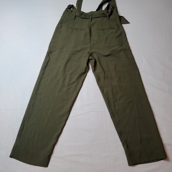 Madewell Women's Size 2 NWT Drapey Paperbag Pants Belted Foliage Green - Picture 5 of 9